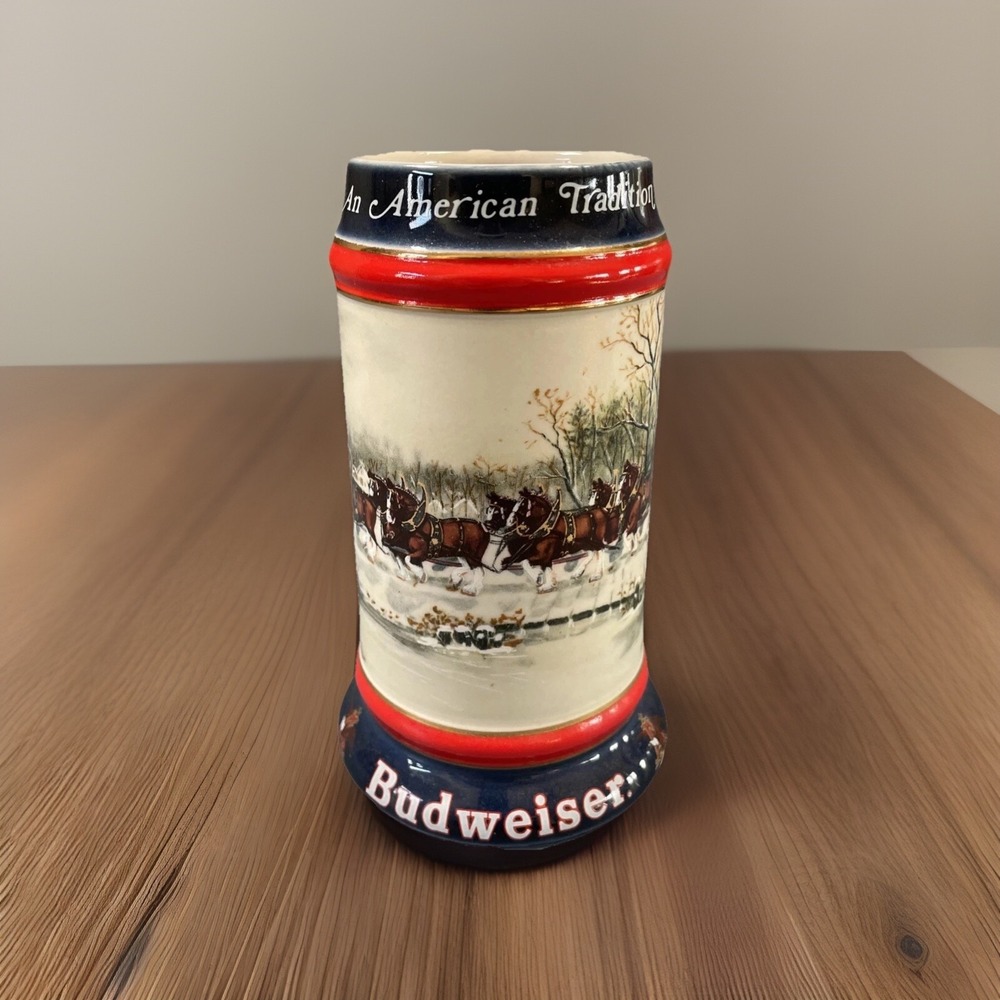 1990 Budweiser Beer Stein "An American Tradition" Artist‎ Susan Sampson